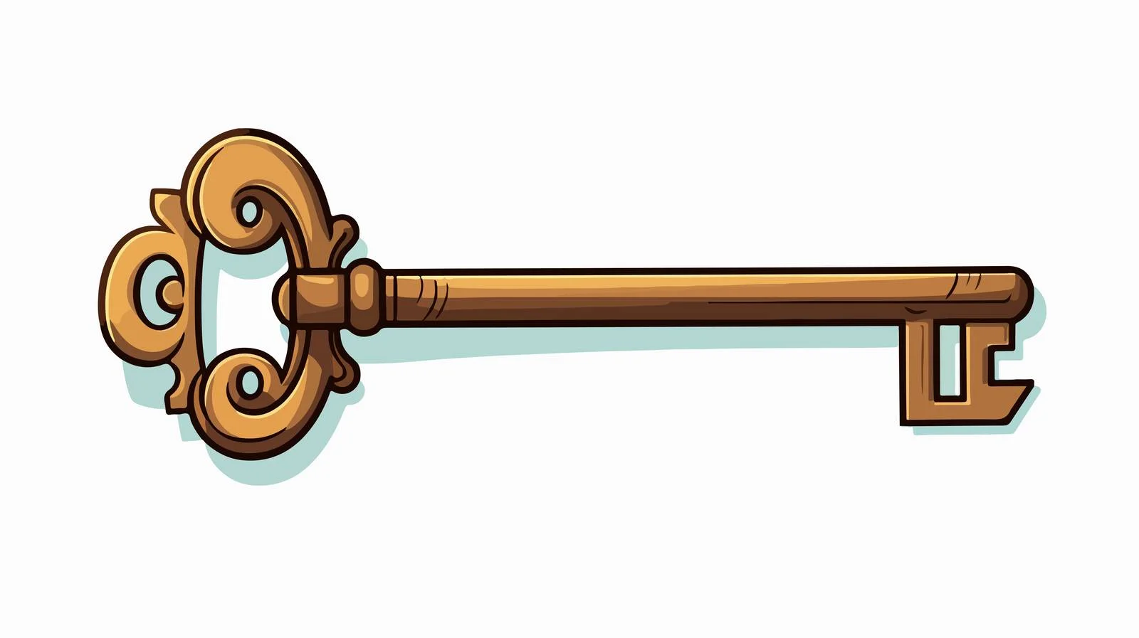 Cartoon Key Illustration — free download from Dotvec