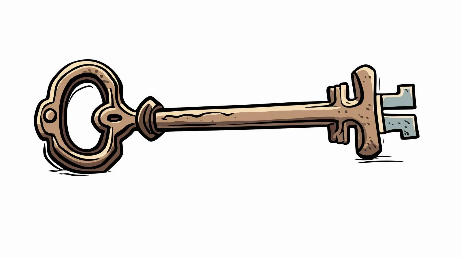 Charming Cartoon Key Illustration — free download from Dotvec