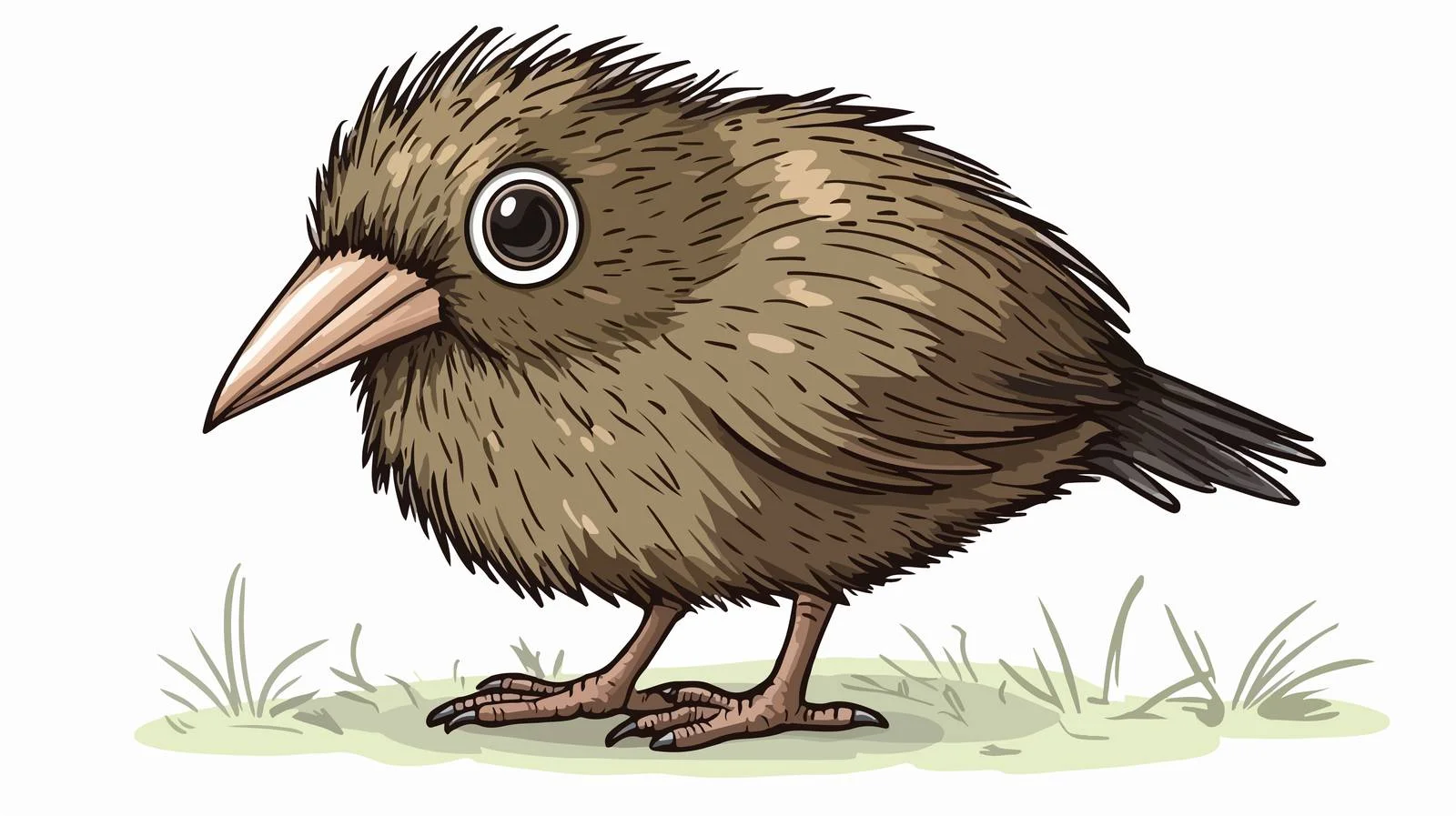 Quirky Kiwi Bird Illustration — free download from Dotvec