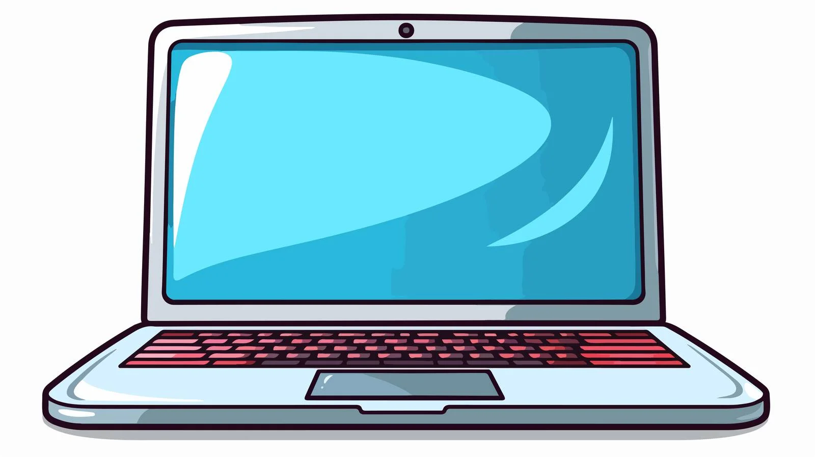 Interactive Laptop FAQs Illustration — free download from Dotvec