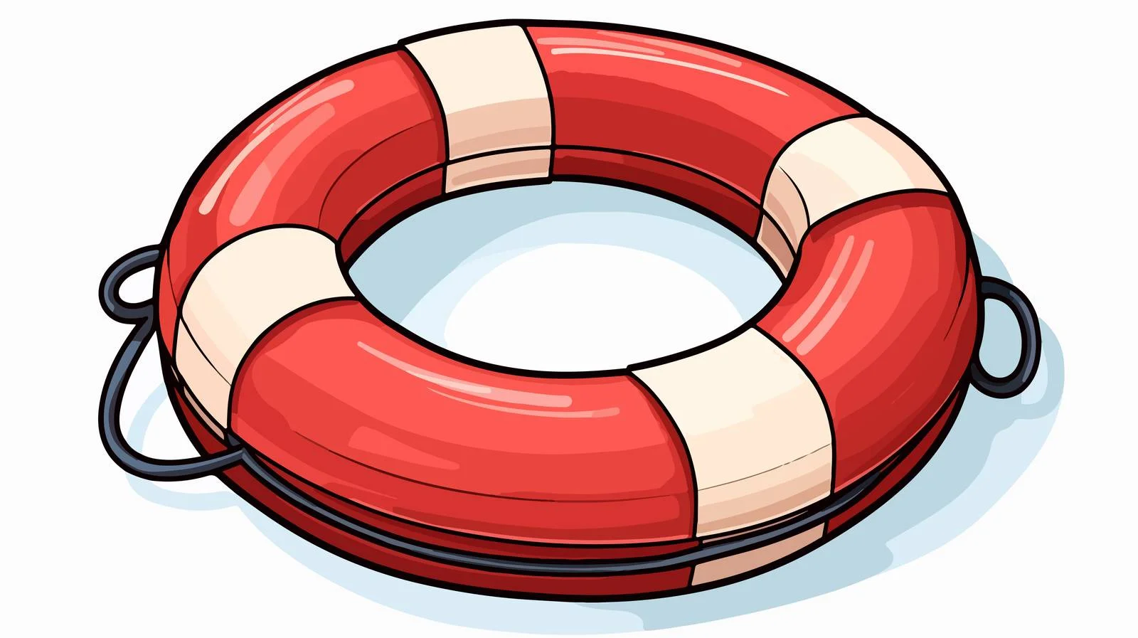 Cartoon Life Ring Vector Illustration — free download from Dotvec