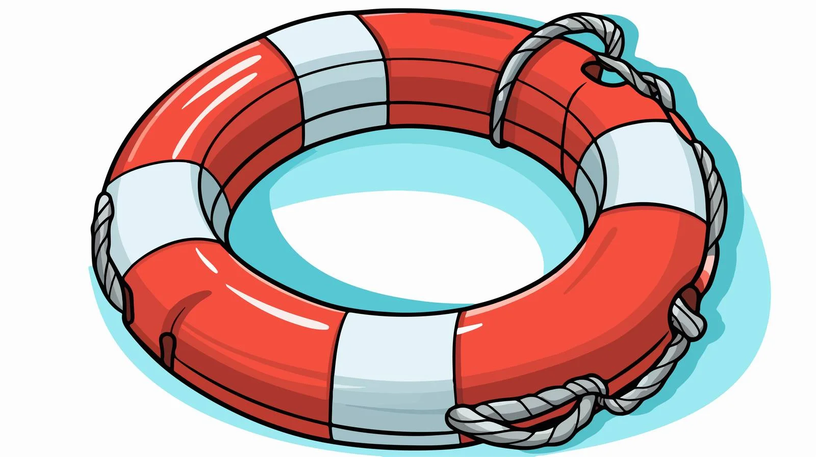Cartoon Life Ring Vector Illustration — free download from Dotvec