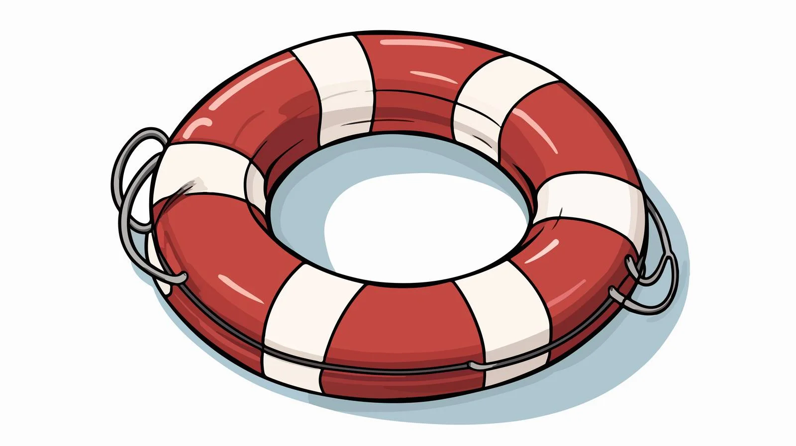 Cartoon Life Ring Vector Illustration — free download from Dotvec