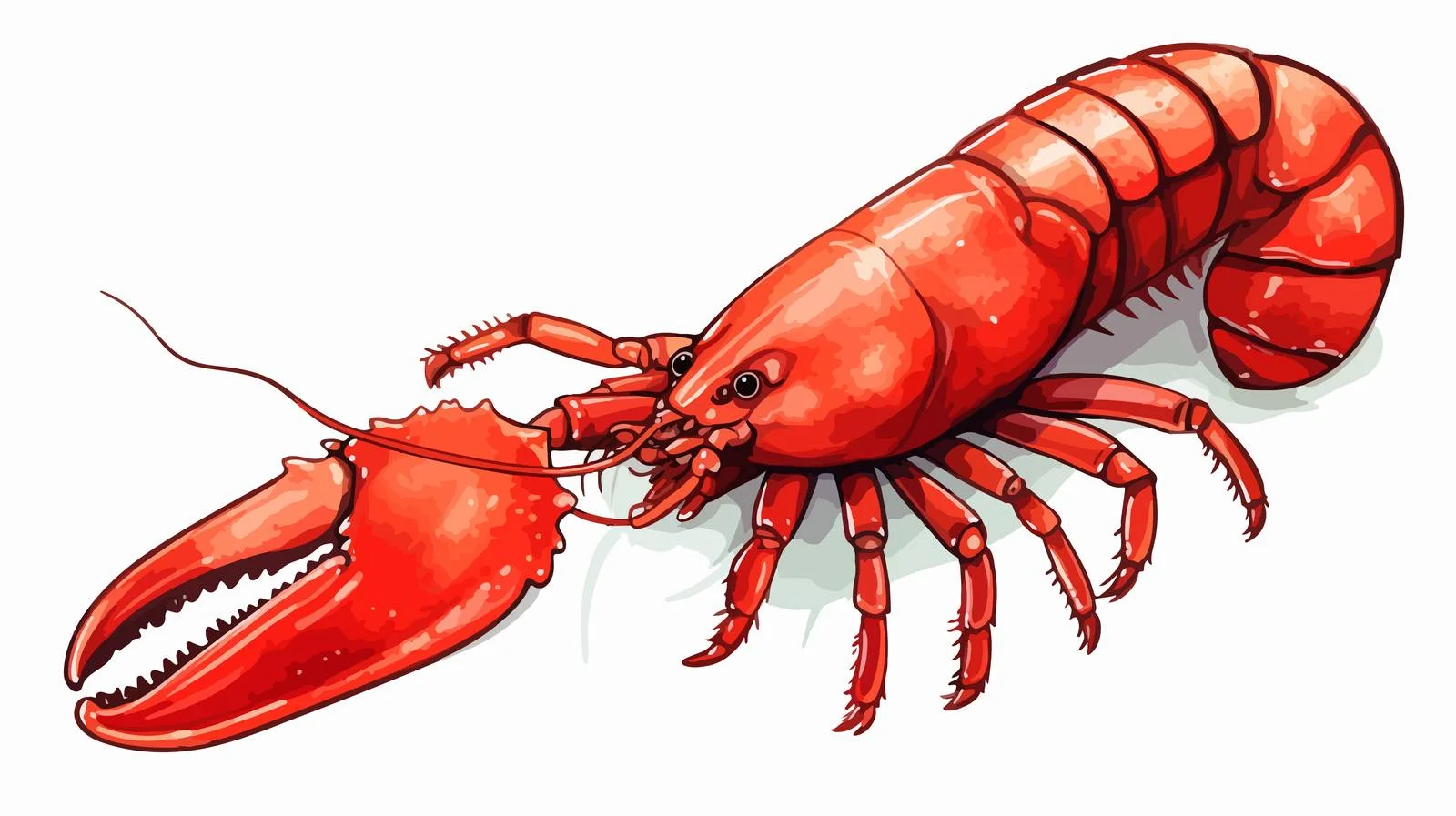 Colorful Cartoon Lobster Stock Illustration — free download from Dotvec