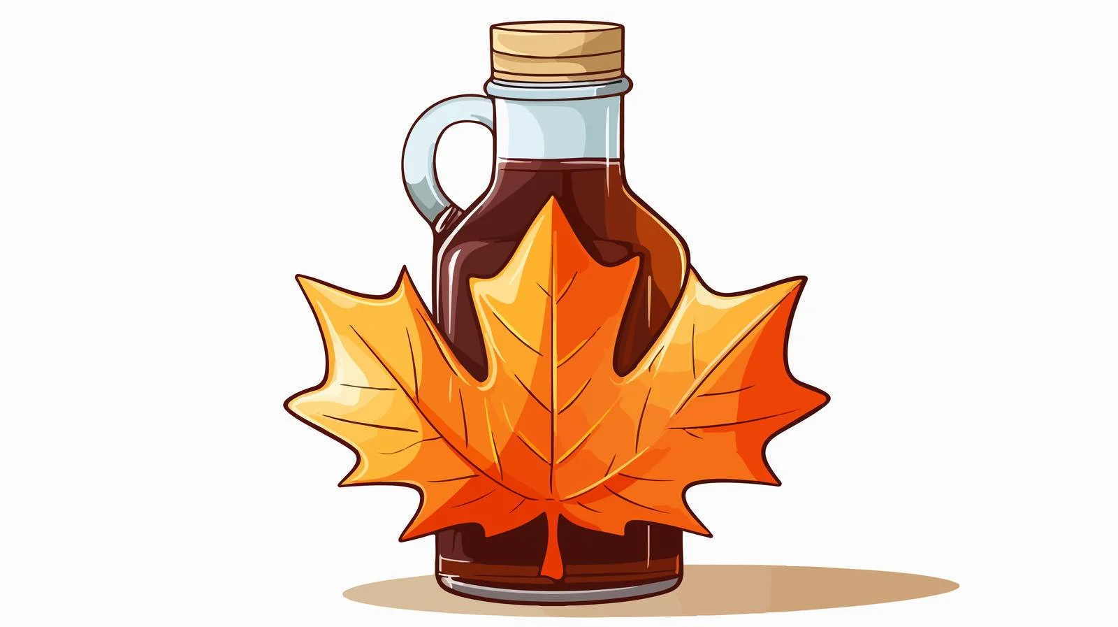 Cartoon Maple Syrup Bottle Illustration — free download from Dotvec