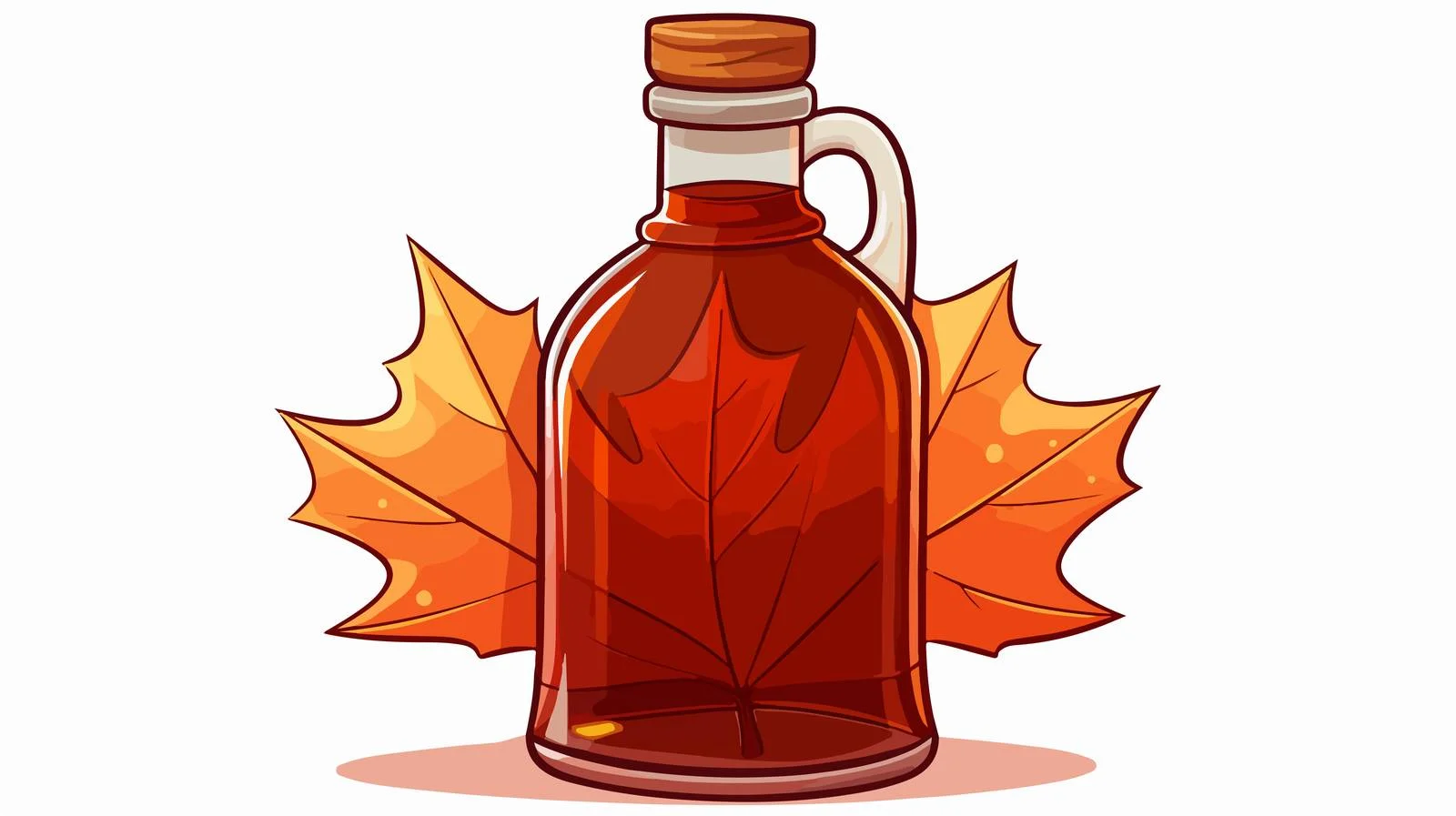 Illustration: Cartoon Maple Syrup Bottle — free download from Dotvec