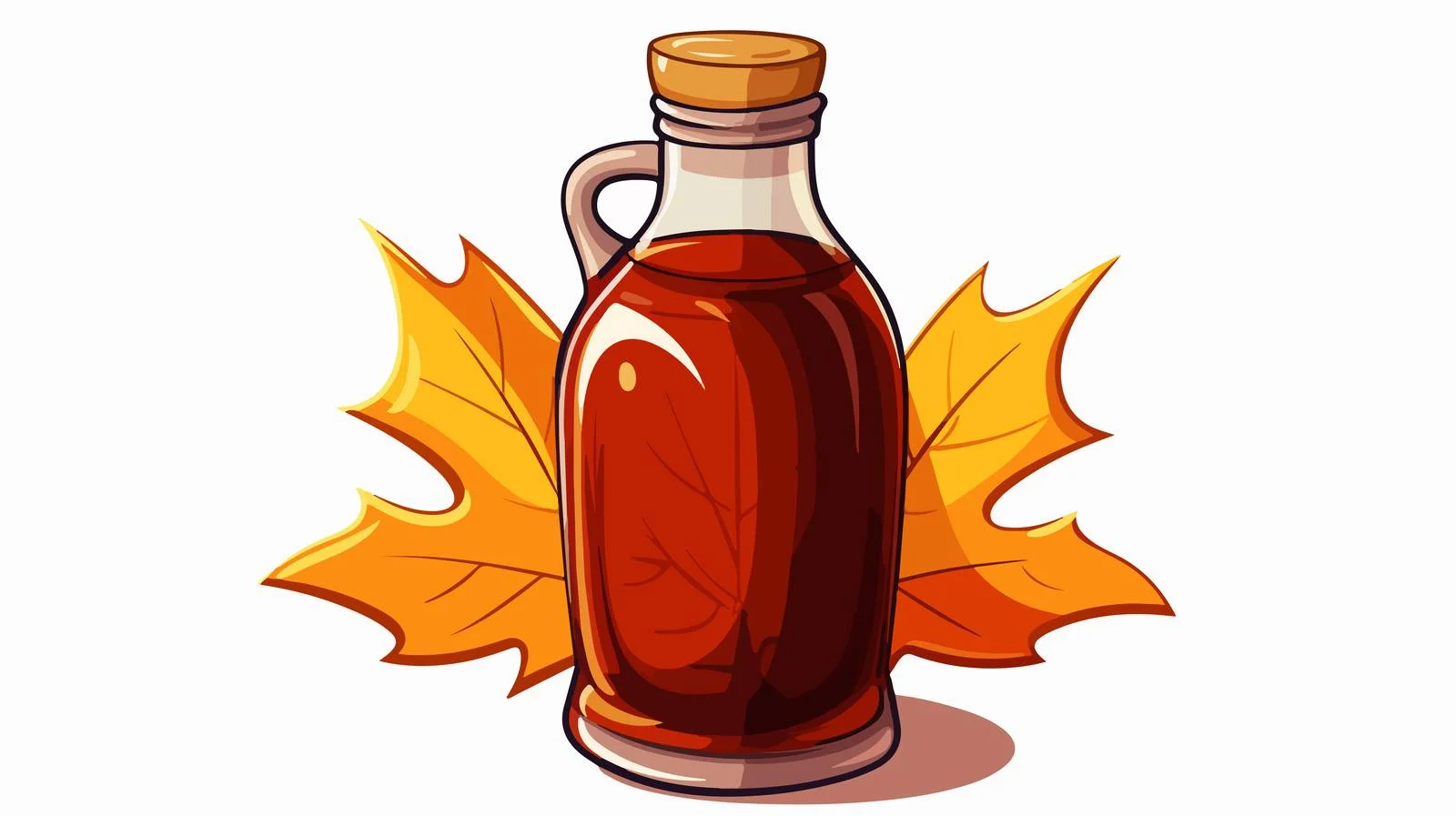 Cartoon Maple Syrup Bottle Illustration — free download from Dotvec