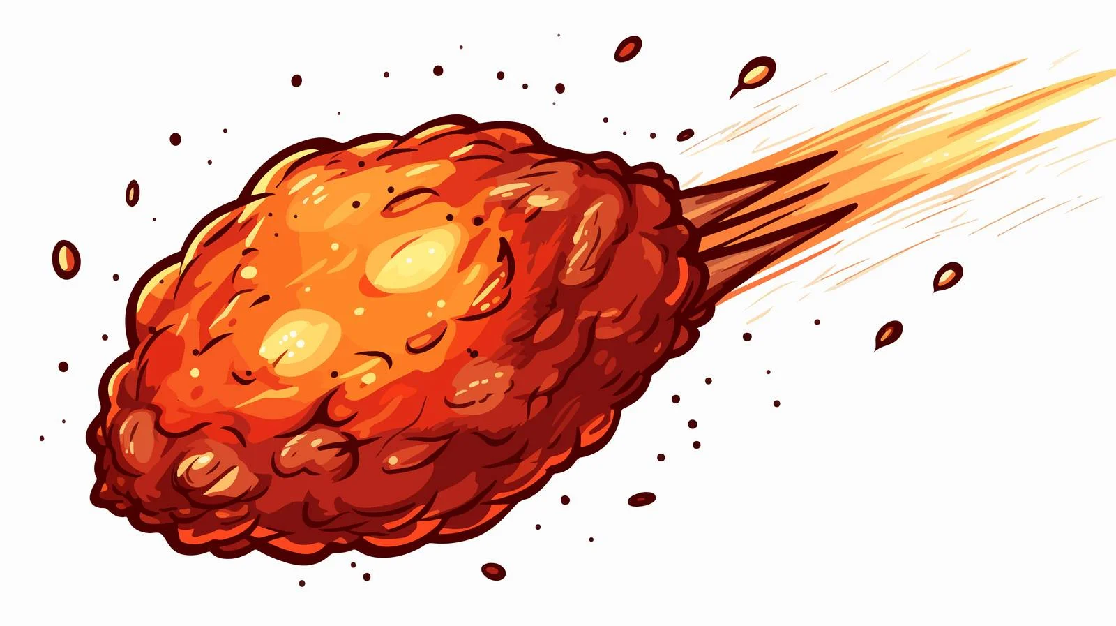 Falling Cartoon Meteor Vector Illustration — free download from Dotvec