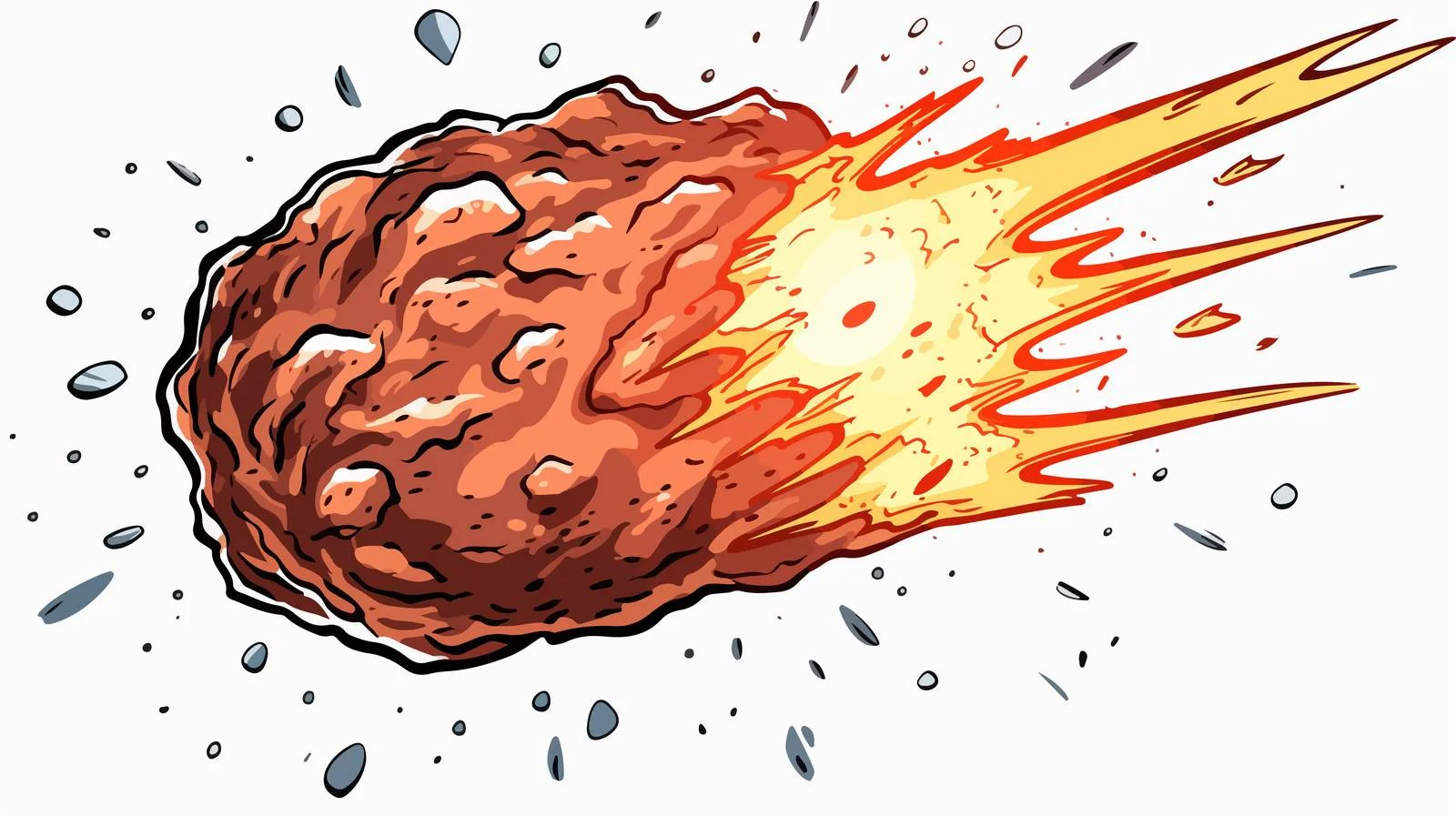 Cartoon Meteor Stock Vector Illustration — free download from Dotvec