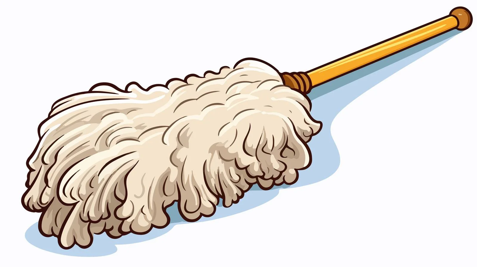 Hand-Drawn Cartoon Mop Vector Illustration — free download from Dotvec