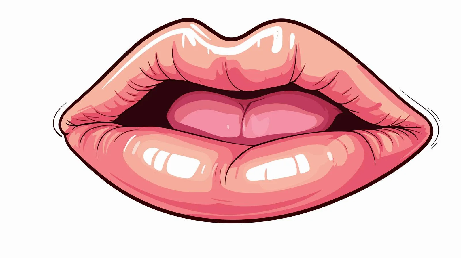 Cartoon Mouth Breathing Vector Illustration — free download from Dotvec