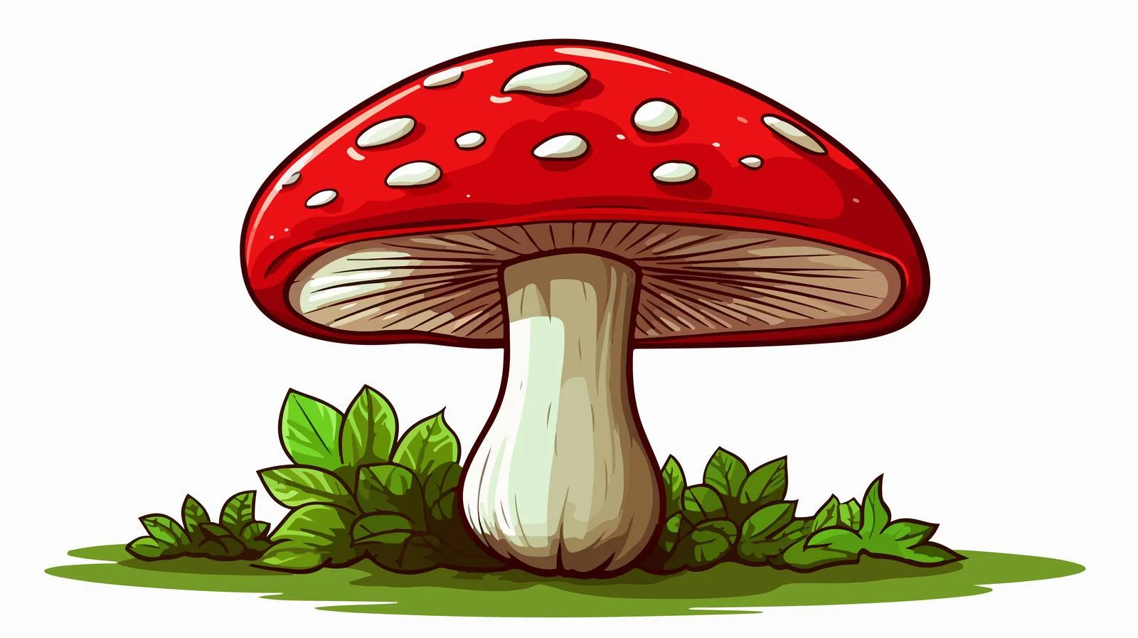 Whimsical Mushroom Cartoon Illustration — free download from Dotvec
