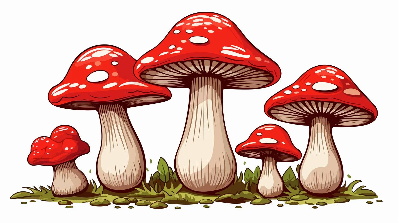 Whimsical Mushroom Cartoon Illustration — free download from Dotvec
