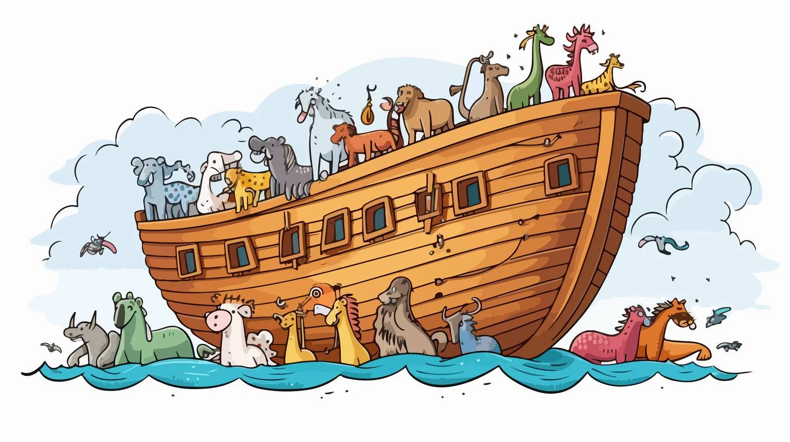 Noah's Ark Illustration — free download from Dotvec