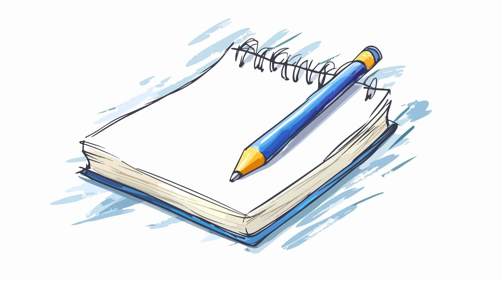 Whimsical Cartoon Notepad Illustration — free download from Dotvec