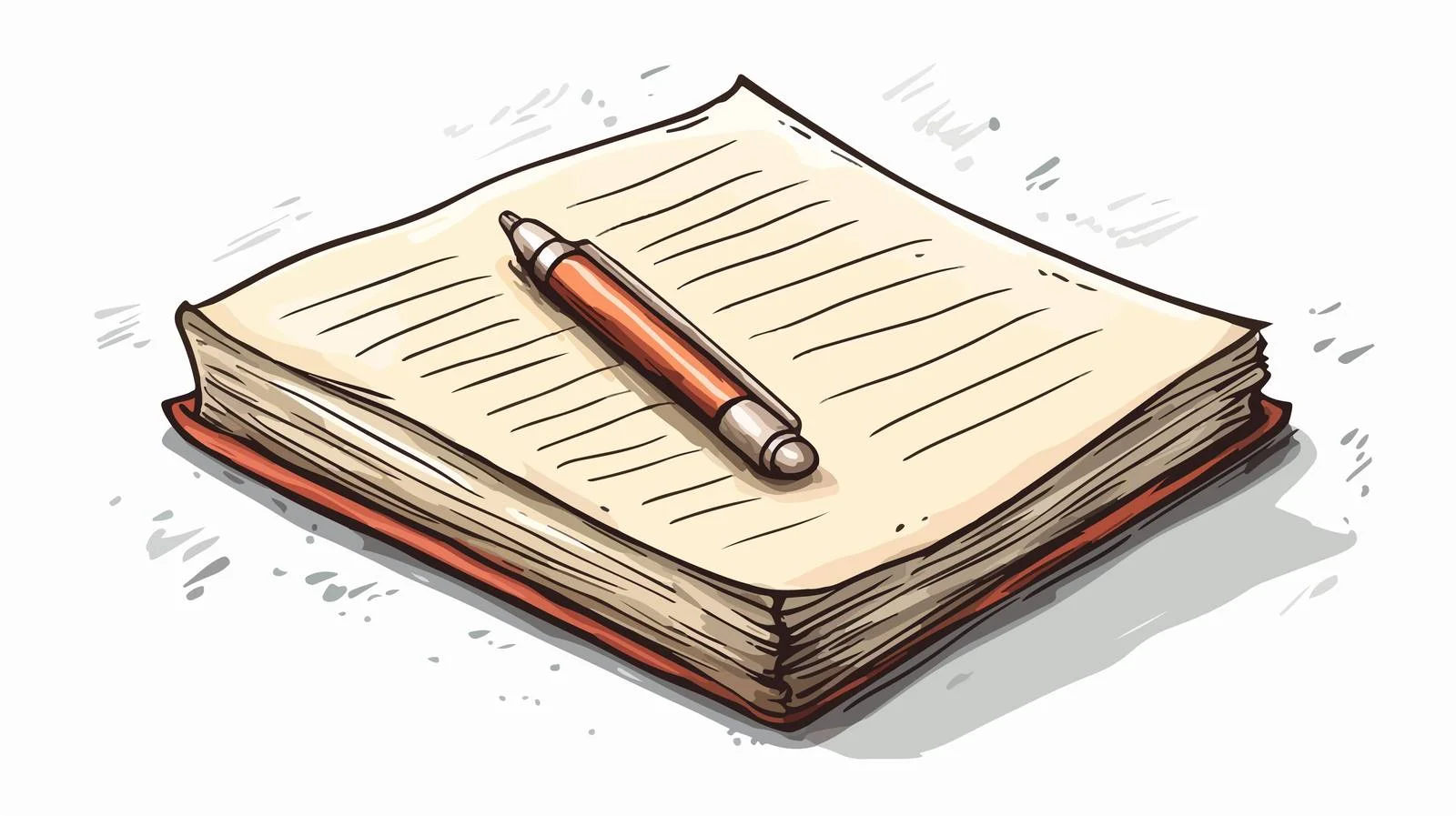 Whimsical Cartoon Notepad Vector Illustration — free download from Dotvec