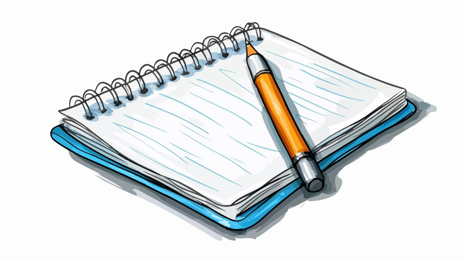 Playful Cartoon Notepad Vector Illustration — free download from Dotvec