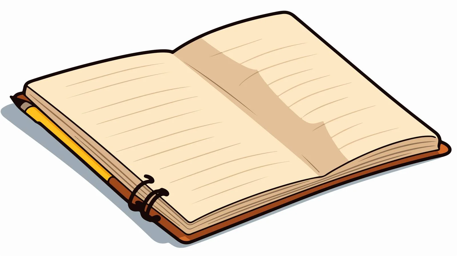 Quirky Cartoon Notepad Illustration — free download from Dotvec