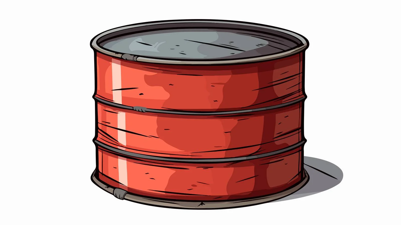 Hand-Drawn Cartoon Oil Drum Vector — free download from Dotvec