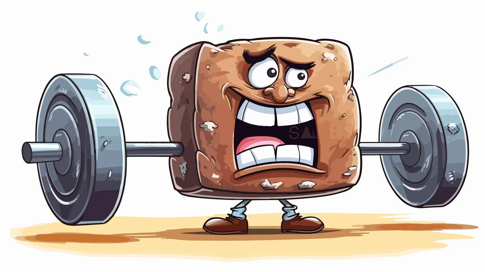 Cartoon One Ton Weight Vector Illustration — free download from Dotvec