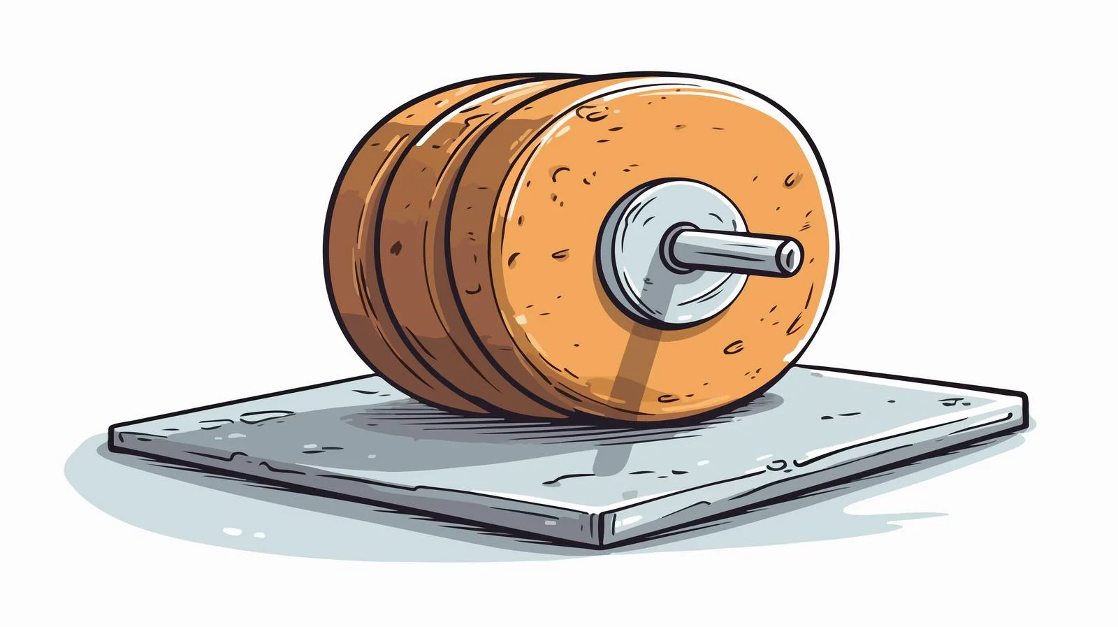 Cartoon One-Ton Weight Illustration — free download from Dotvec