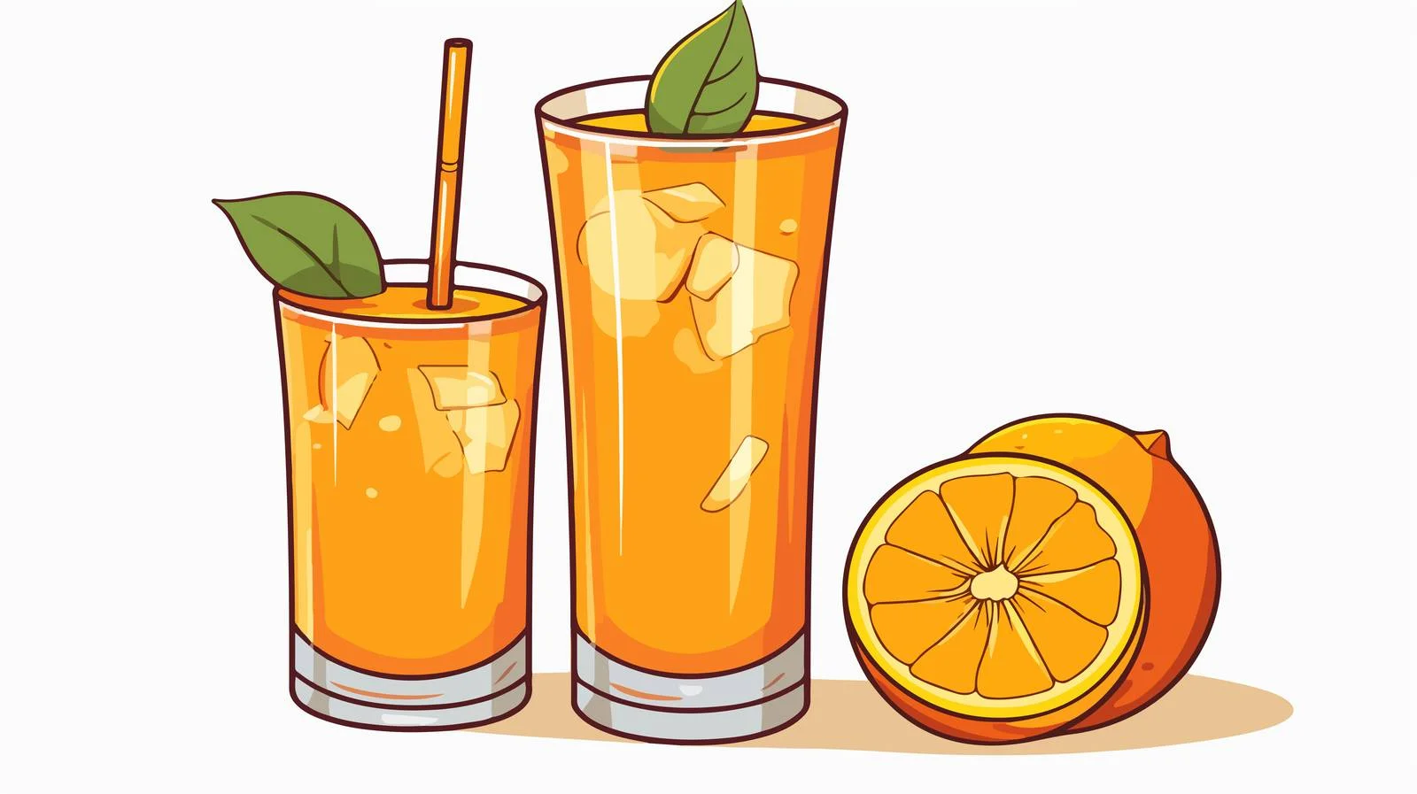 Cartoon Orange Juice Car Vector Illustration — free download from Dotvec