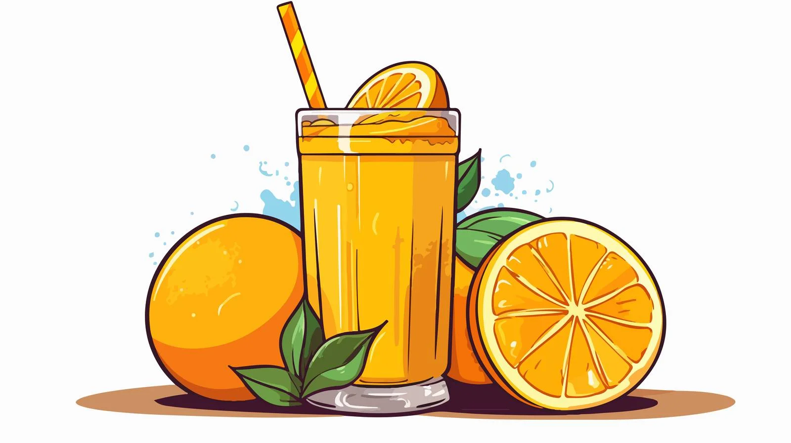 Hand-drawn Cartoon Orange Juice Car — free download from Dotvec