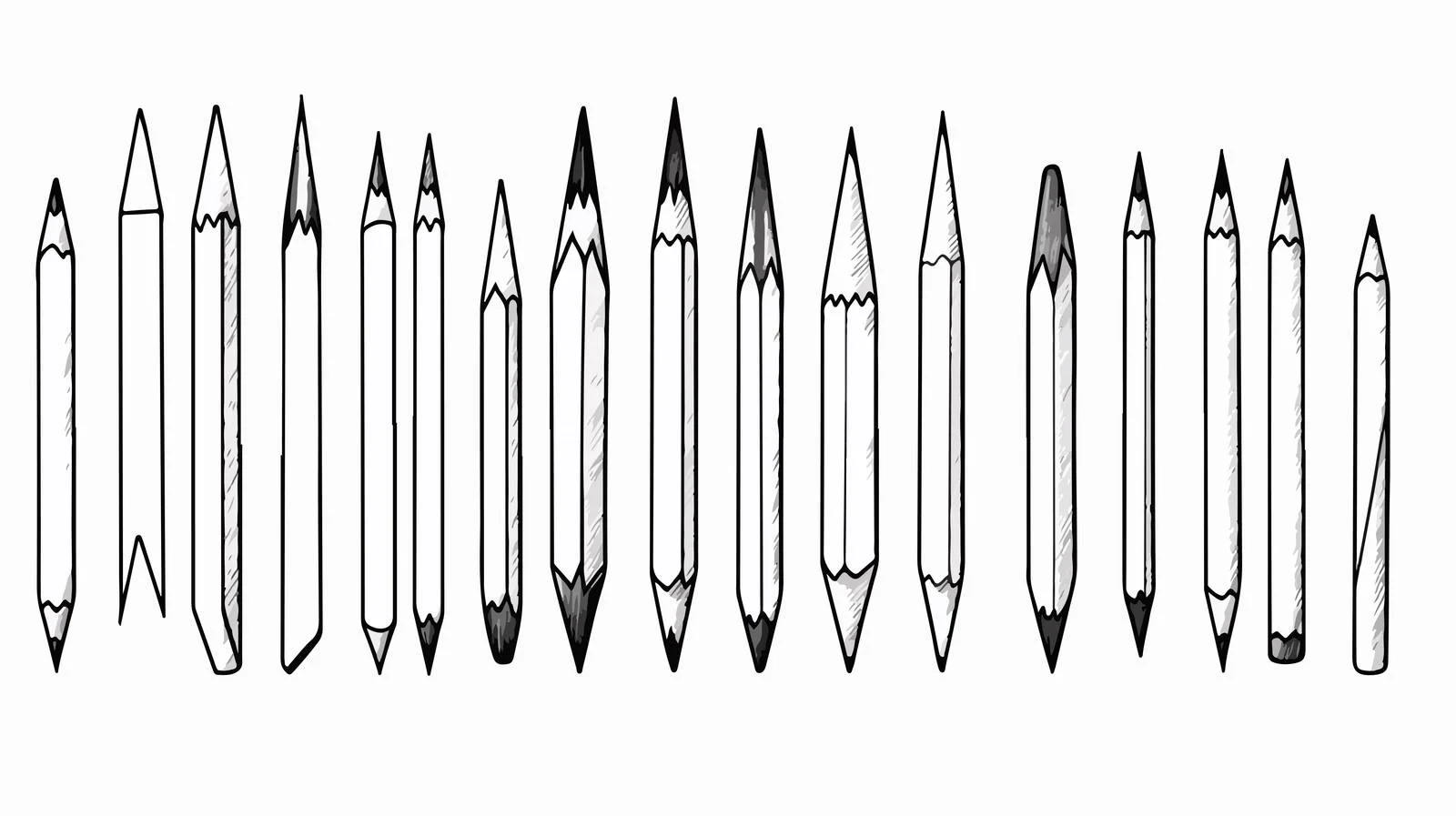 Whimsical Cartoon Pencil Vector Illustration — free download from Dotvec