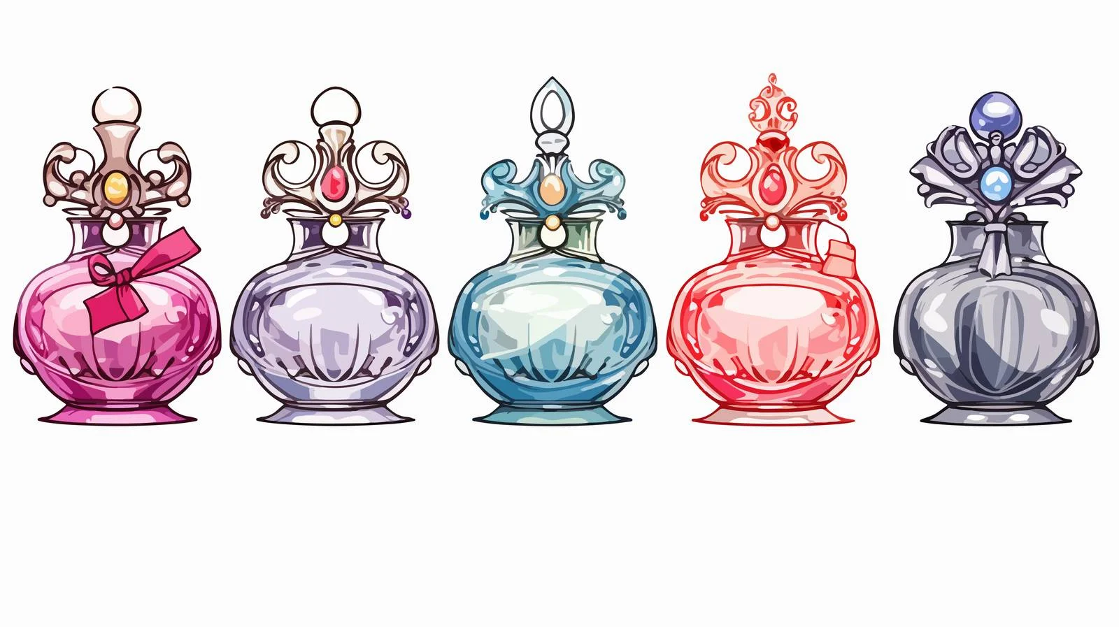Cartoon Perfume Bottle Illustration — free download from Dotvec
