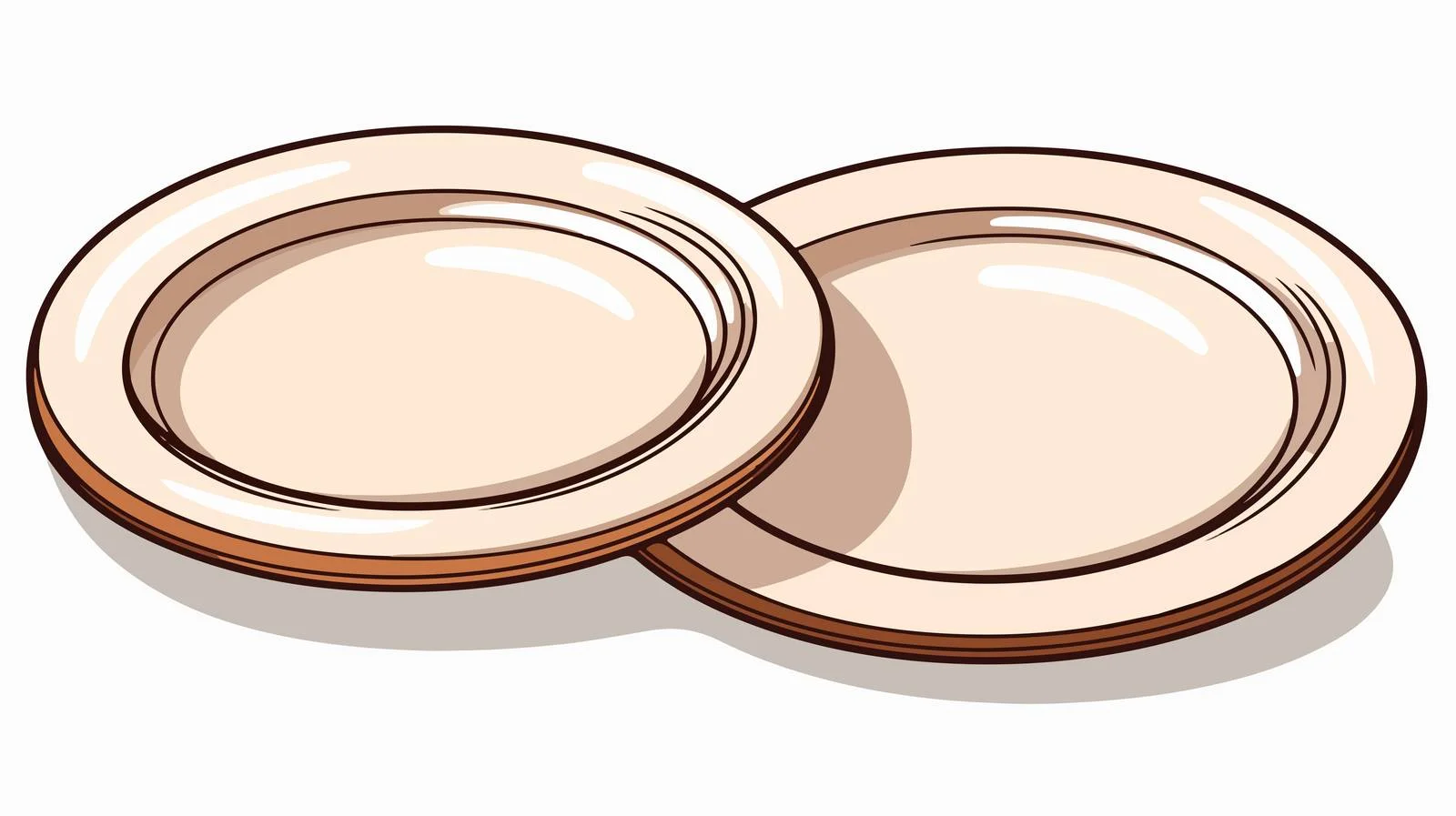 Whimsical Cartoon Plate Illustration — free download from Dotvec