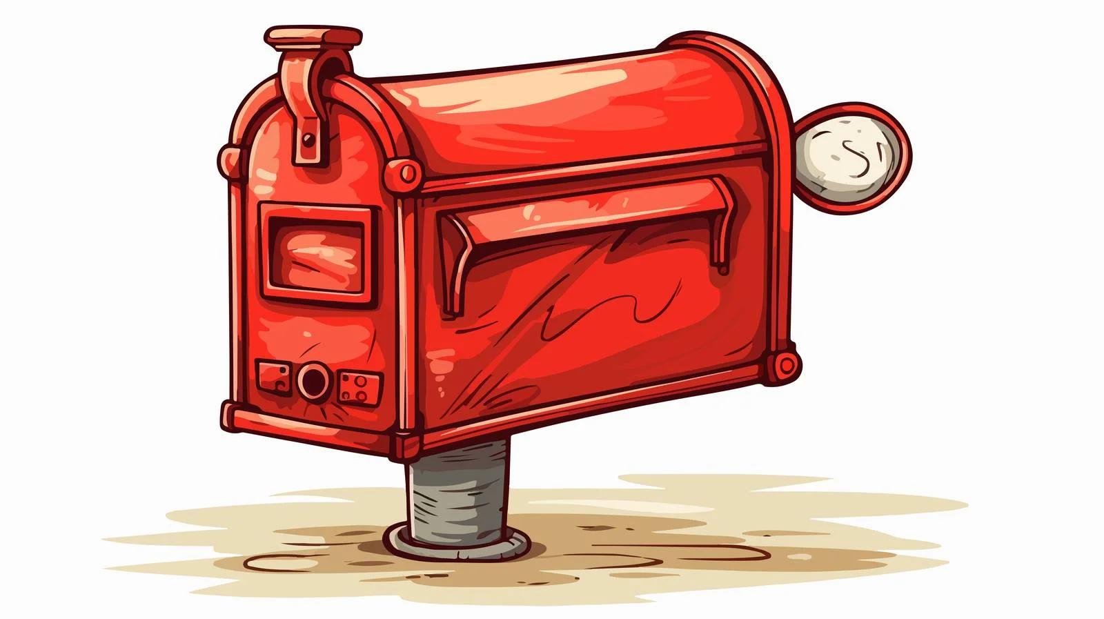 Quaint Cartoon Post Box Vector Illustration — free download from Dotvec