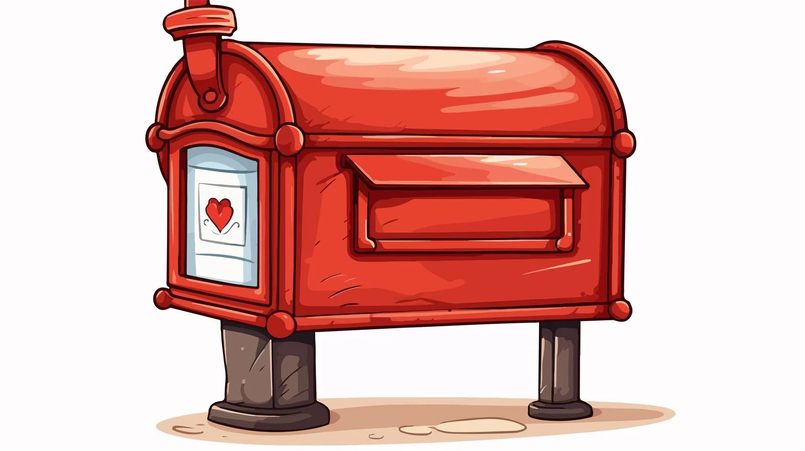 Quaint Cartoon Post Box Illustration — free download from Dotvec