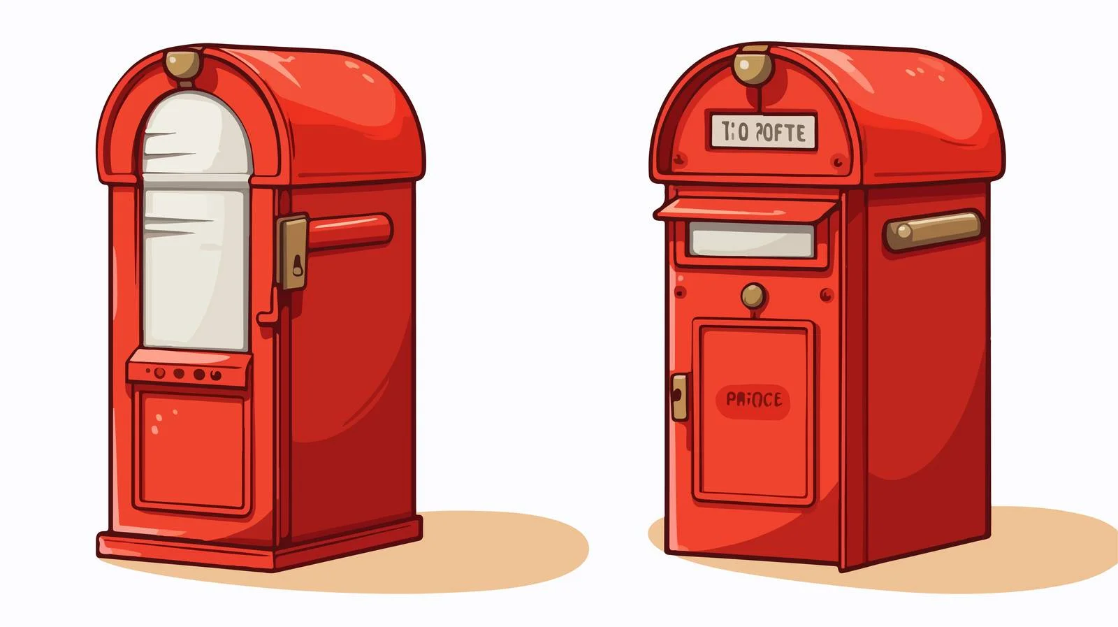 Whimsical Cartoon Post Box Vector Illustration — free download from Dotvec