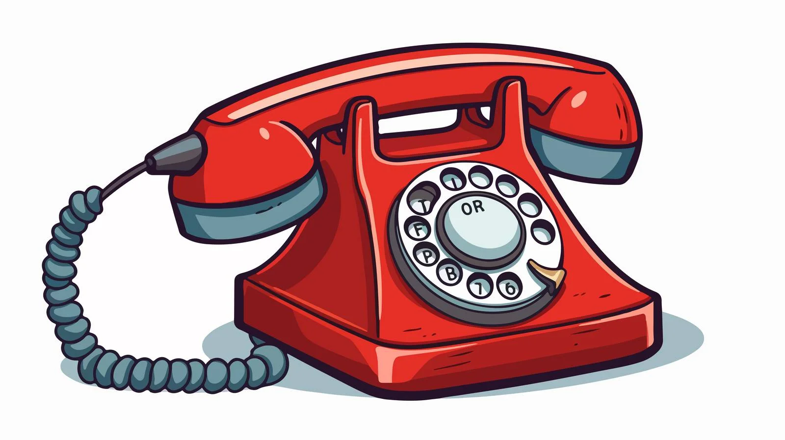 Cartoon Ringing Telephone Illustration — free download from Dotvec