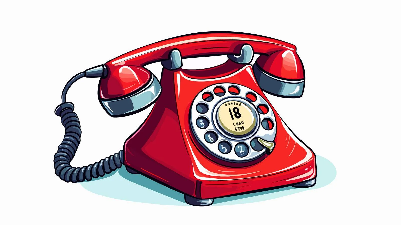 Creative Cartoon Ringing Telephone Illustration — free download from Dotvec
