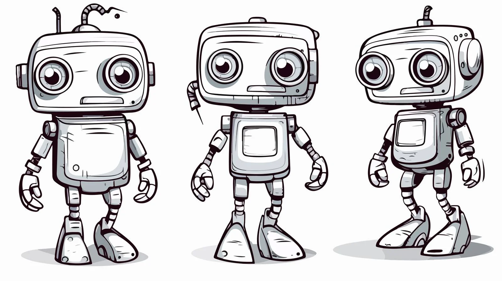 Cartoon Robot Vector Illustration — free download from Dotvec