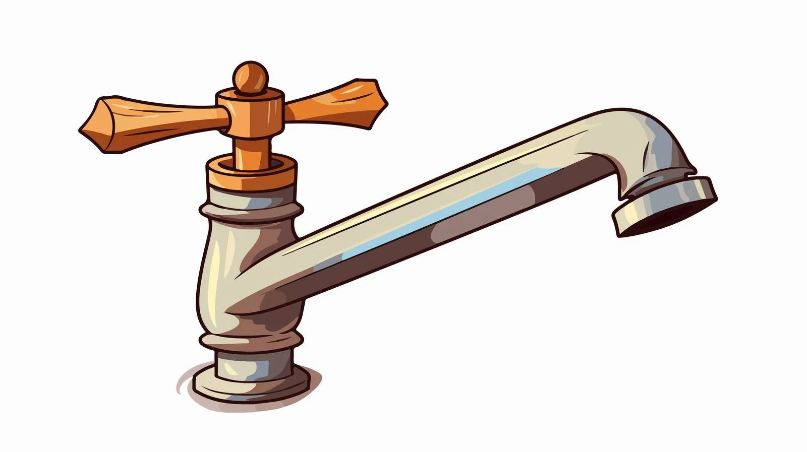 Whimsical Running Faucet Illustration — free download from Dotvec