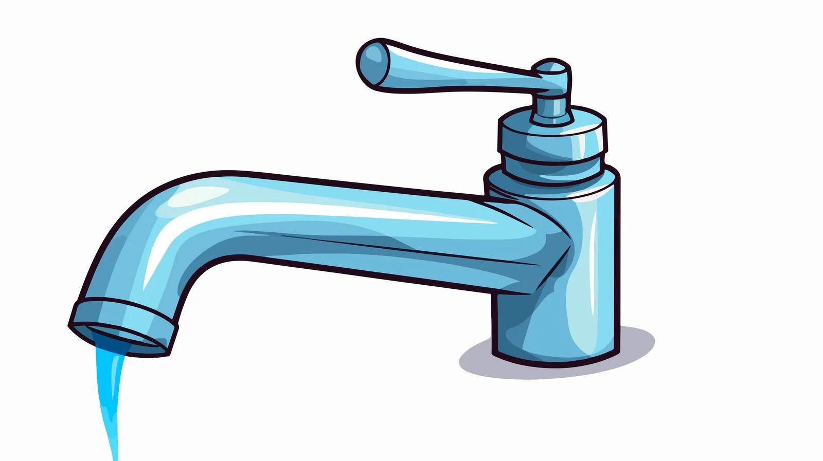 Cartoon Running Faucet Vector Illustration — free download from Dotvec