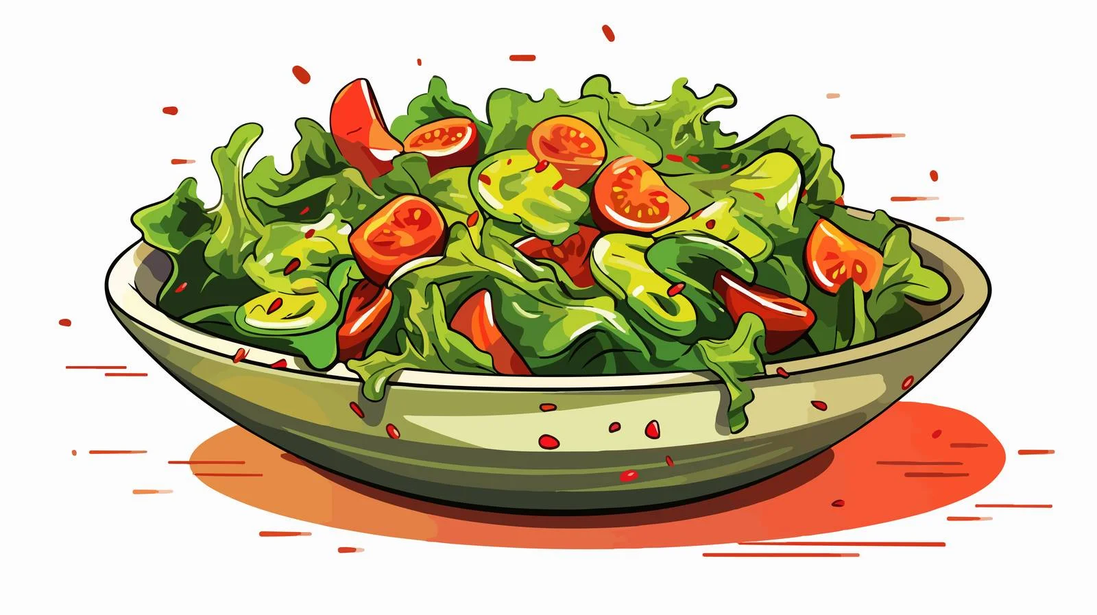 Colorful Salad Stock Vector Illustration — free download from Dotvec