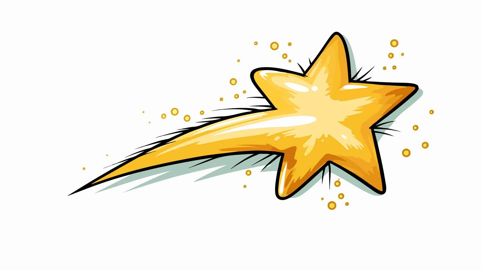 Whimsical Shooting Star Illustration — free download from Dotvec