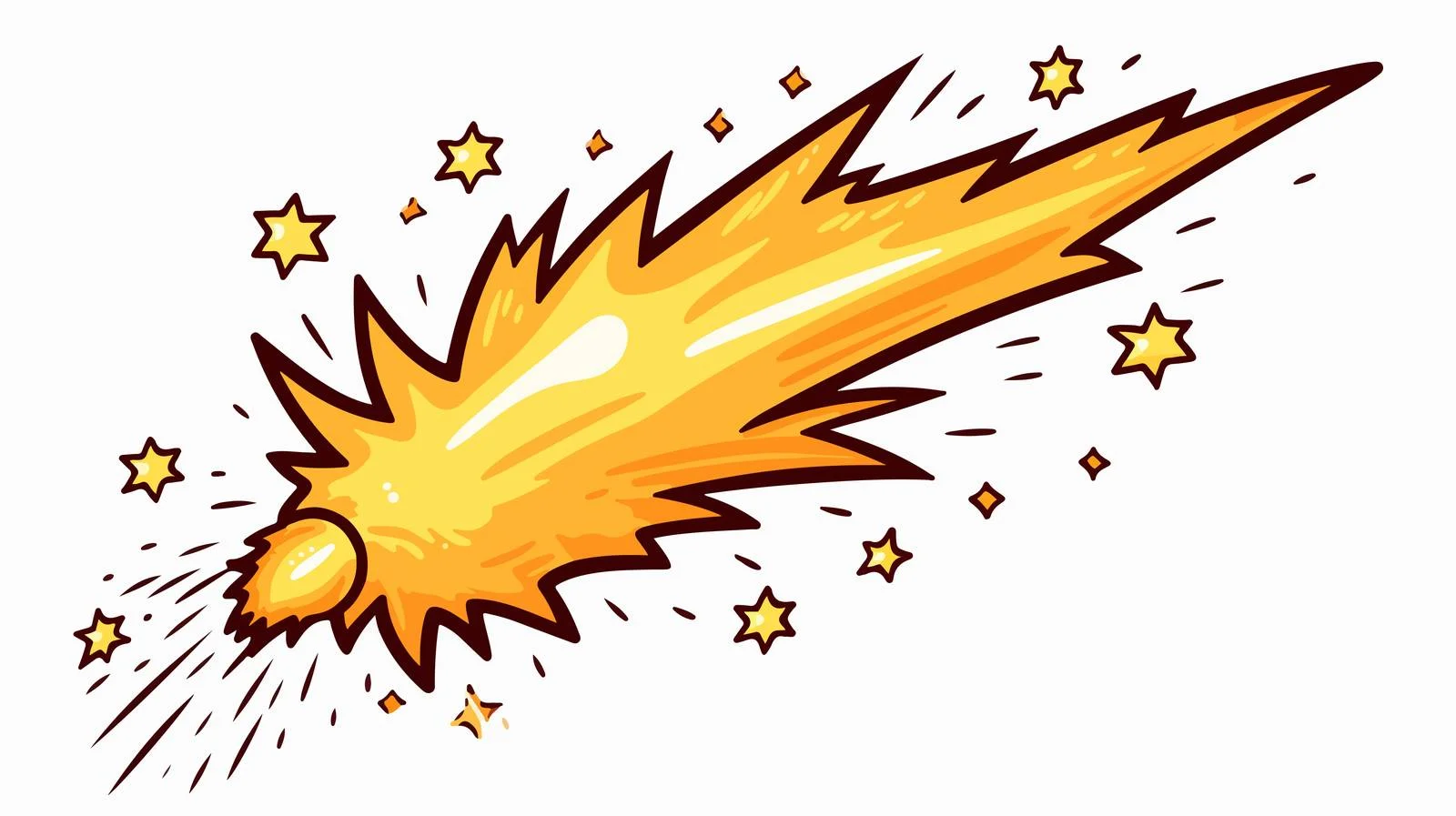 Whimsical Shooting Star Illustration — free download from Dotvec