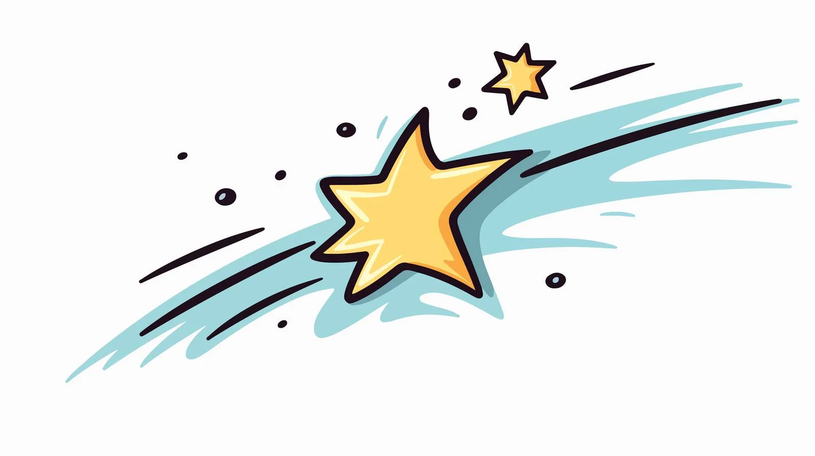 Whimsical Shooting Star Vector Illustration — free download from Dotvec