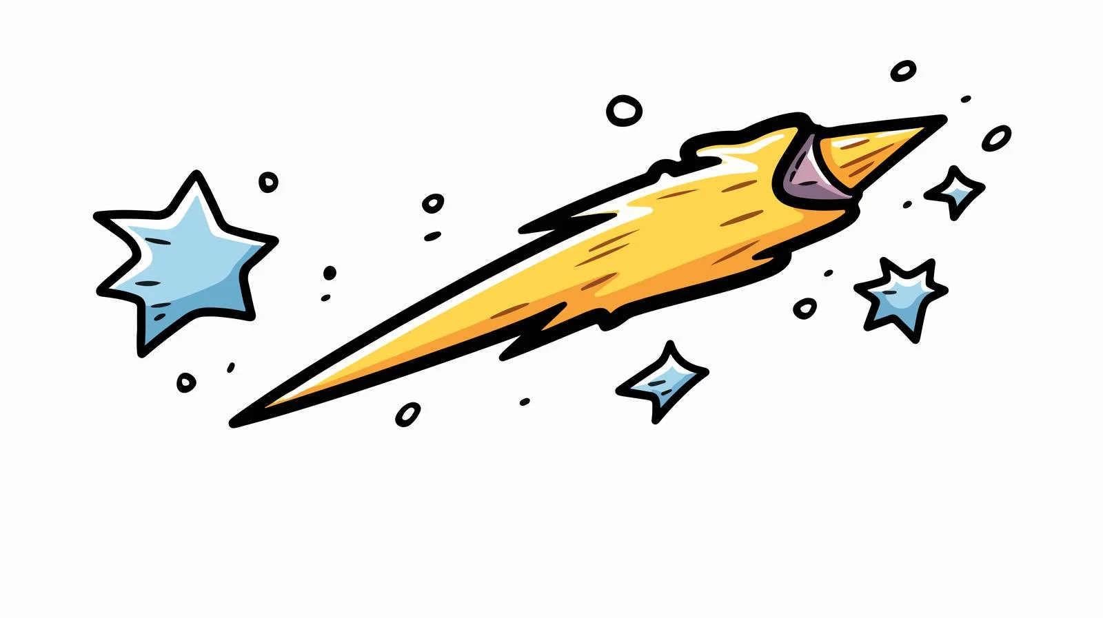 Cartoon Shooting Star Vector Illustration — free download from Dotvec
