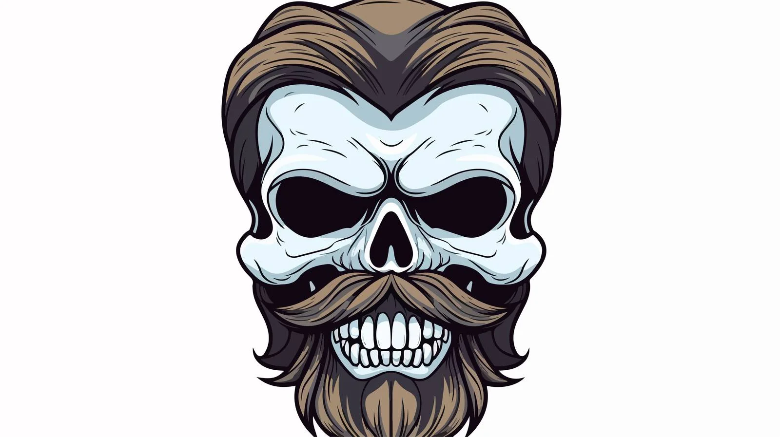 Skull Hairclip Cartoon Vector Illustration — free download from Dotvec