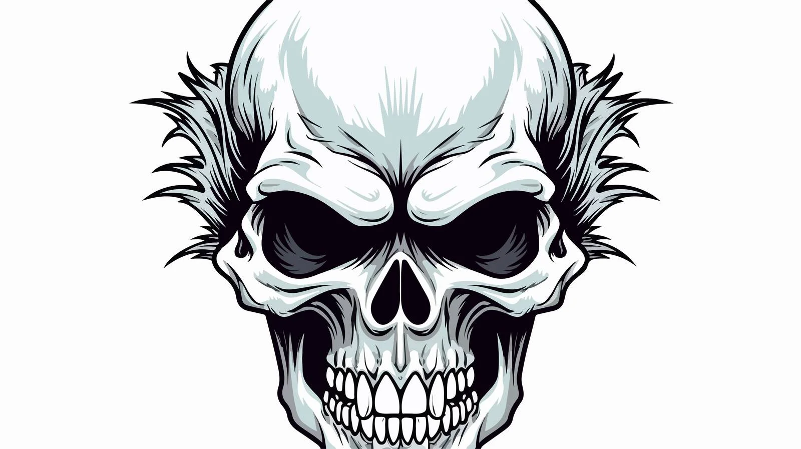 Cartoon Skull Hairclip Vector Illustration — free download from Dotvec