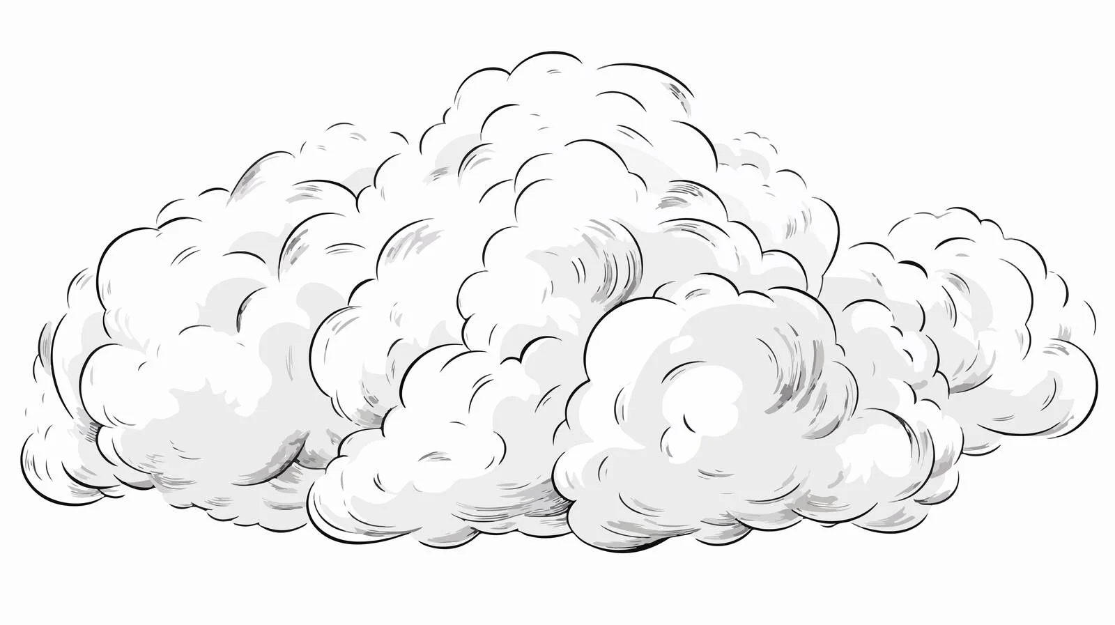 Cartoon Smoke Clouds Vector Illustration — free download from Dotvec