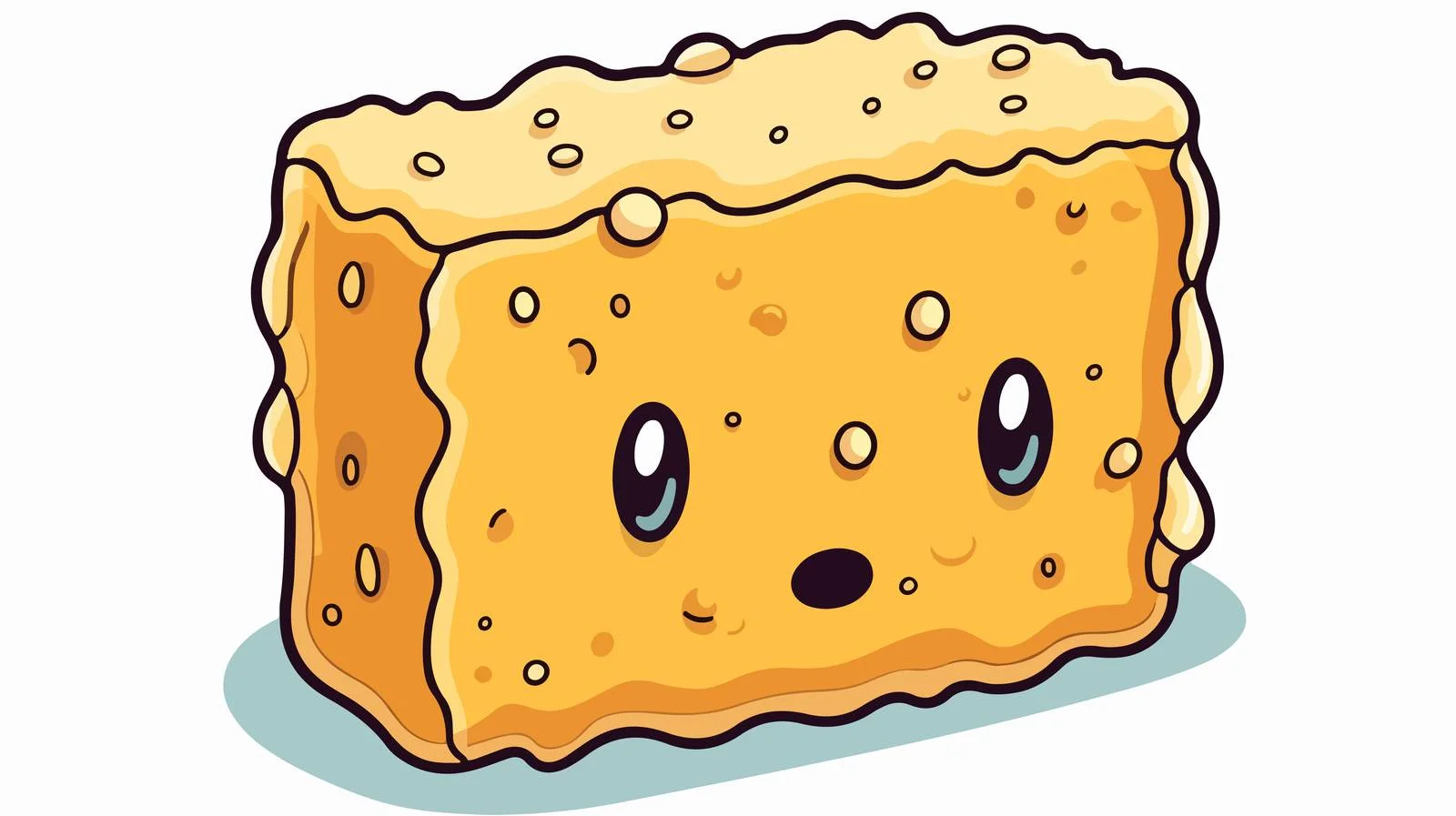 Cartoon Sponge Vector Illustration — free download from Dotvec