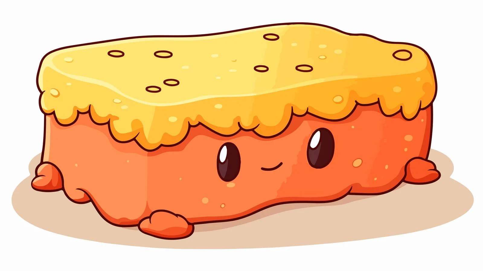 Hand-drawn Sponge Cartoon Vector Illustration — free download from Dotvec