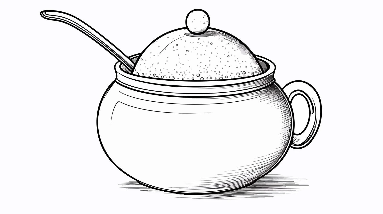 Whimsical Sugar Bowl Illustration — free download from Dotvec