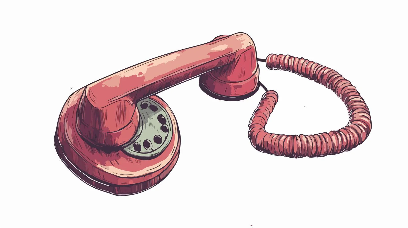 Cartoon Phone Receiver Illustration — free download from Dotvec